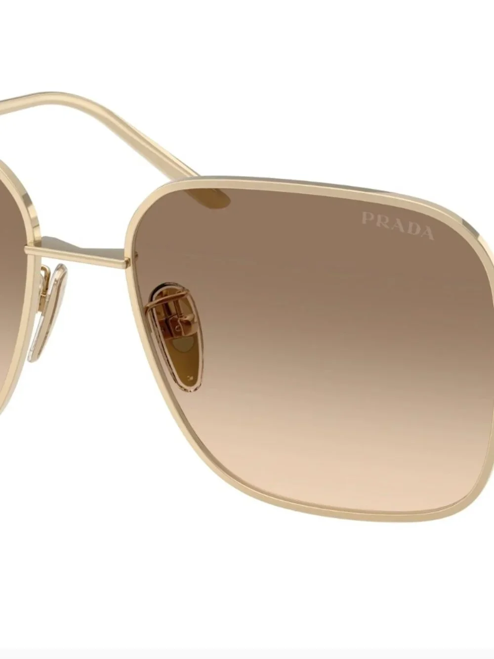 Prada Pale Gold / Light Gradient Grey Lens Sunglasses PR C54SD